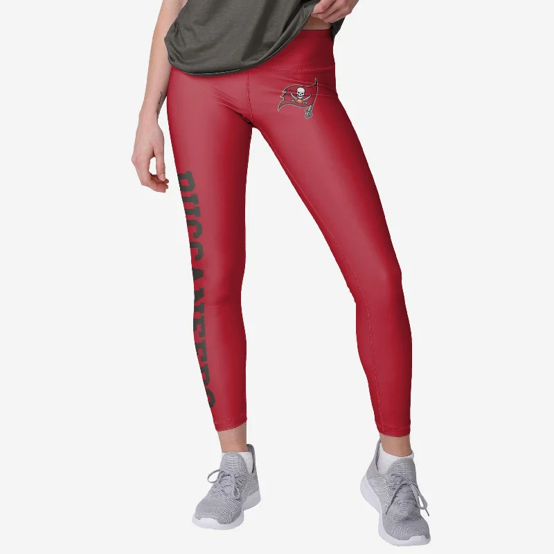 Tampa Bay Buccaneers Womens Solid Big Wordmark Legging Australian Beach