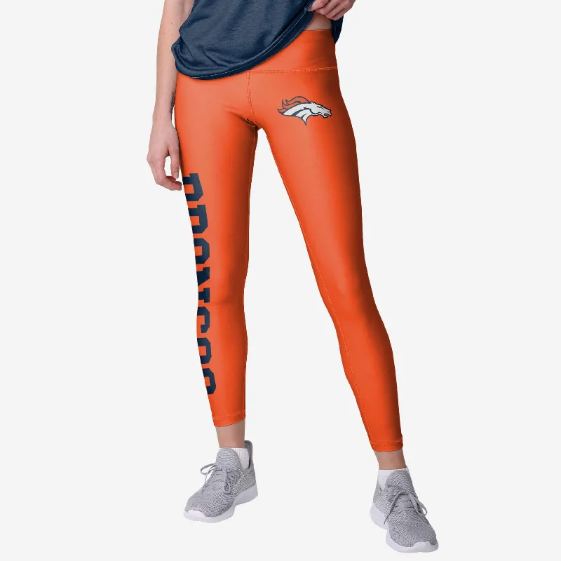 Denver Broncos Womens Solid Big Wordmark Legging Earthy Women's 