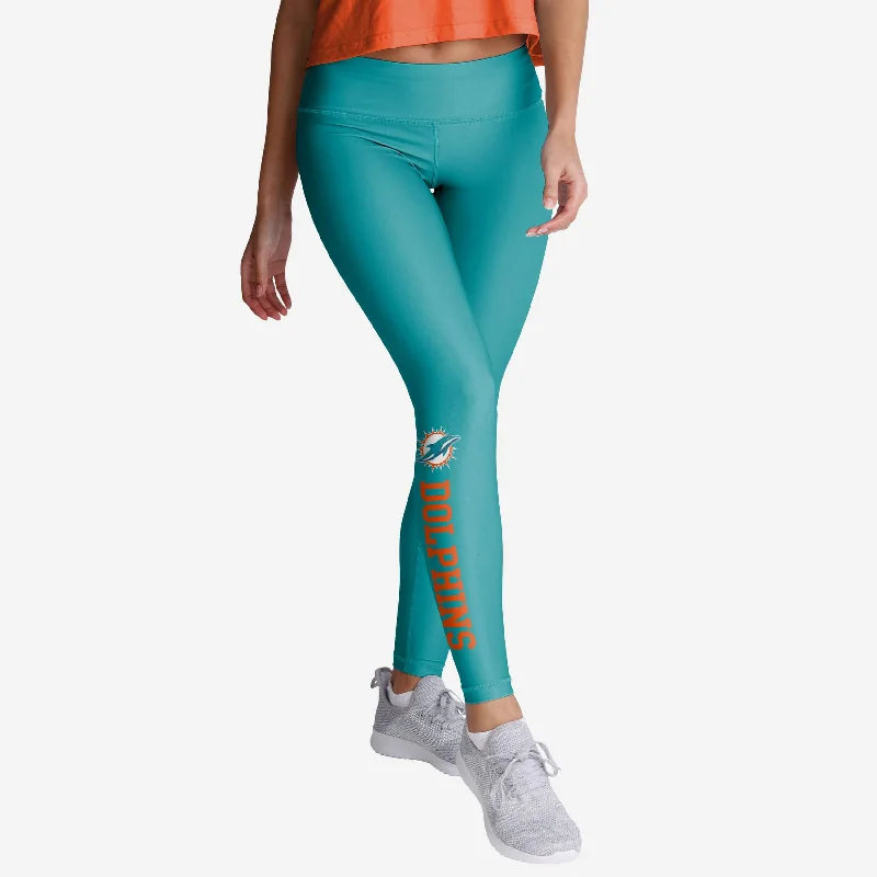 Miami Dolphins Womens Solid Wordmark Legging performance