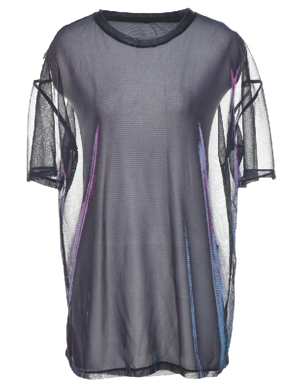 Black Sheer Top - XXL Elegant Women's 