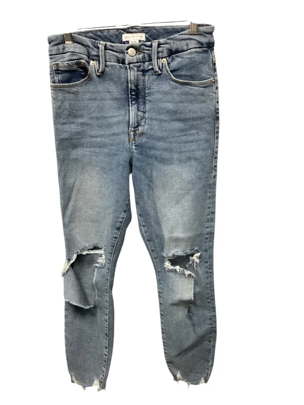 Jeans Skinny By Good American In Blue Denim, Size: 6 Polished Women's Silk