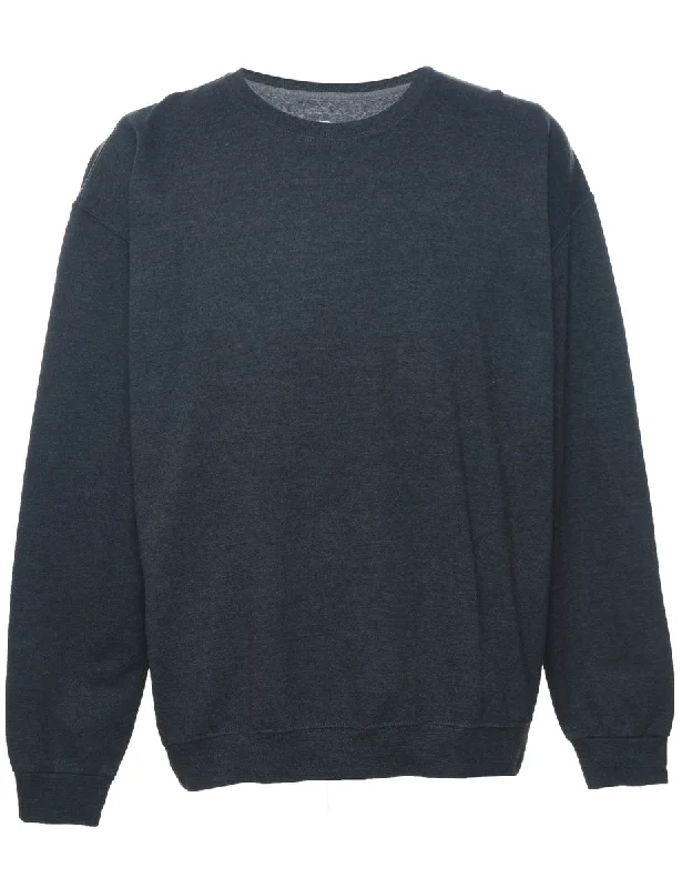 Dark Grey Plain Sweatshirt - XL Earthy Women's Hemp - based