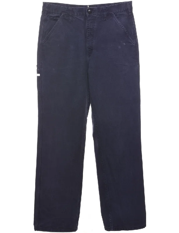 Navy Workwear Jeans - W34 L35 Bold Women's Animal Print
