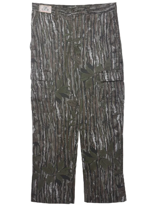 Camouflage Print Workwear Jeans - W34 L30 Practical Women's Quick - dry