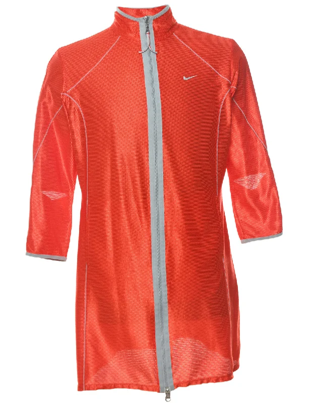 Nike Mesh Plain T-shirt - L Casual Women's Loose - fitting