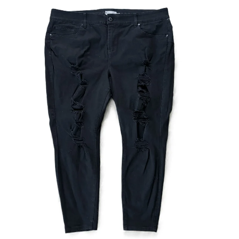 Jeans Skinny By Torrid In Black Denim, Size: 22 Youthful Women's Pop