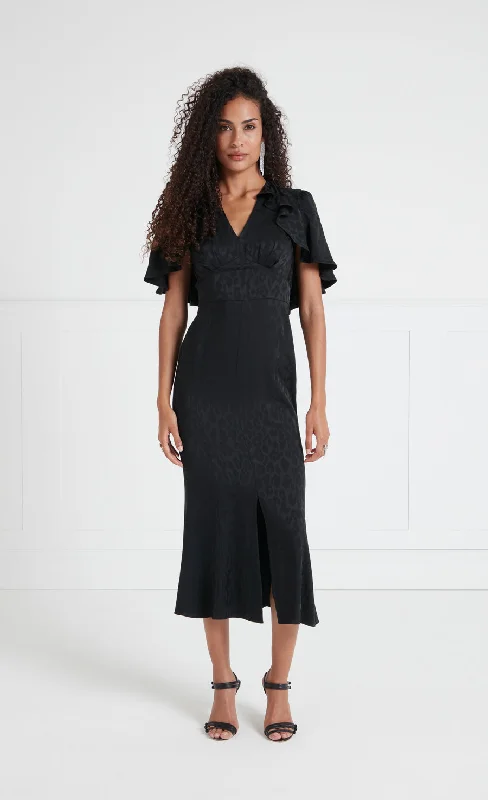Willow Cocktail Dress - Black Vintage Women's 1970S 
