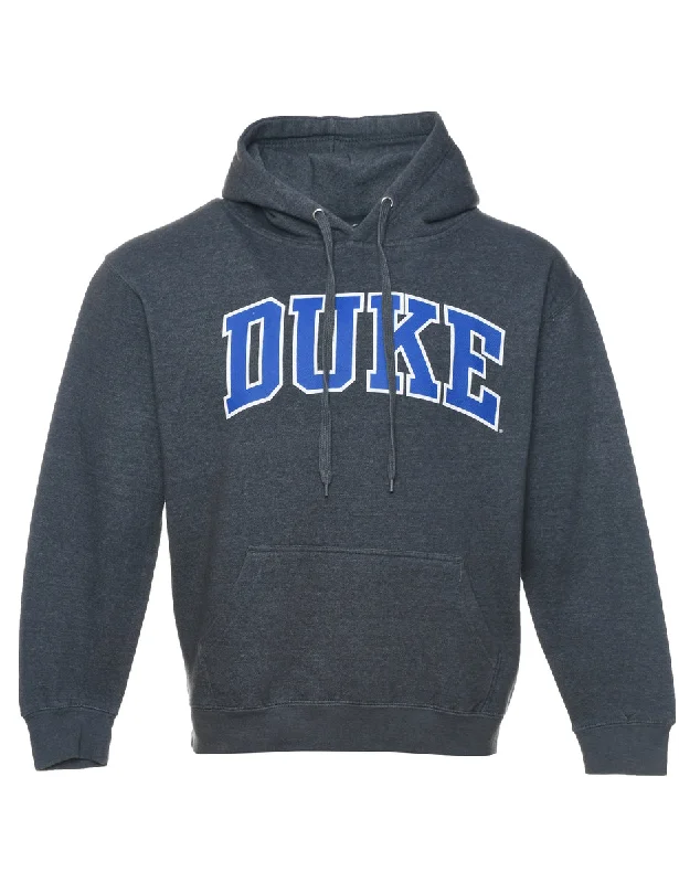 Duke Dark Grey & Blue Embroidered Sweatshirt - M Confident Women's High - fashion