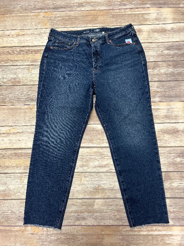 Jeans Straight By Old Navy In Blue Denim, Size: 16 Bold Women's Animal Print