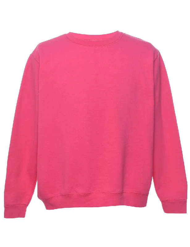 Pink Plain Sweatshirt - XL Streetwear Style for 