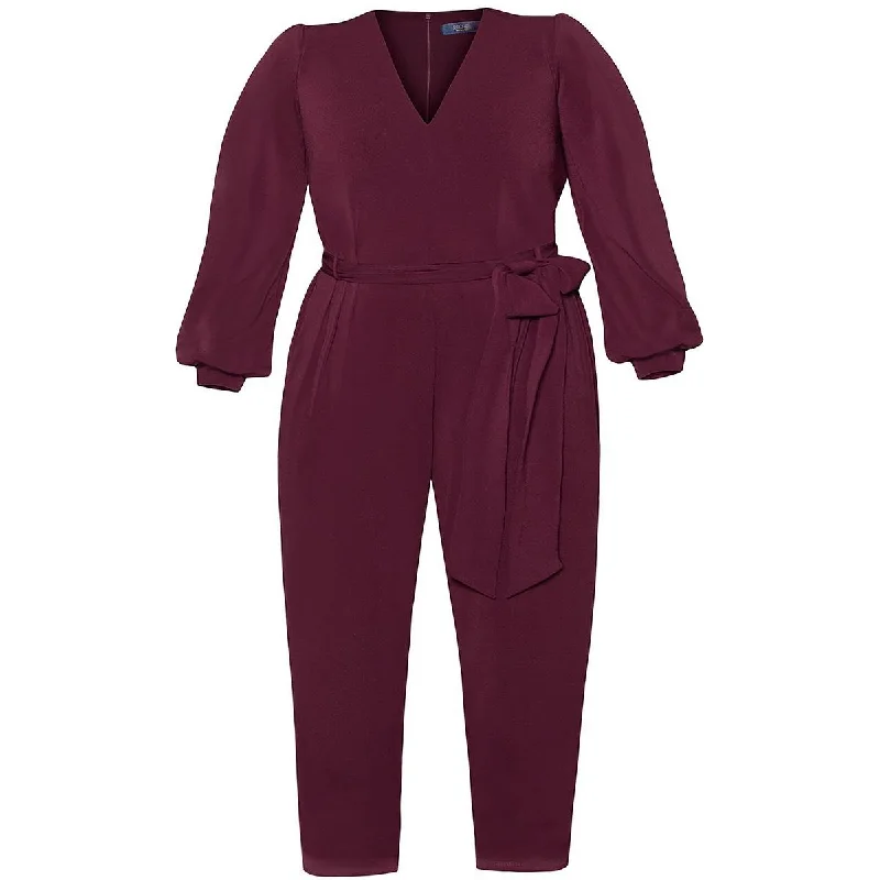 Rachel Rachel Roy Womens Plus Scuba Straight-Leg Jumpsuit Rugged Women's Outdoor 