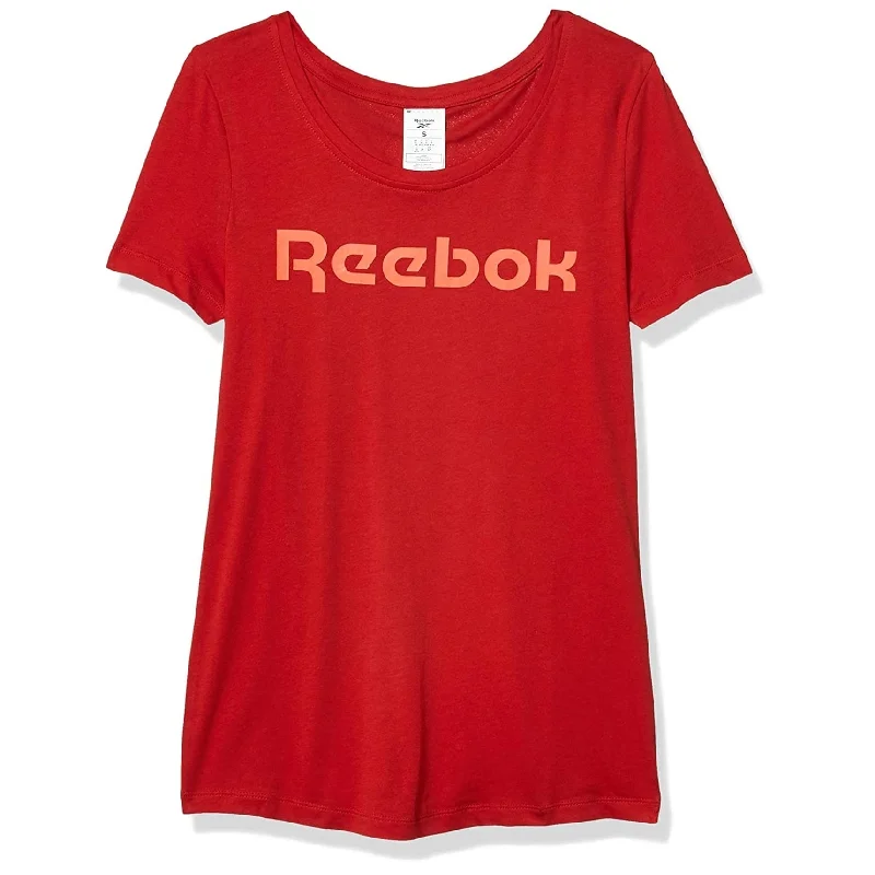 Reebok Womens TE Graphic T-Shirt, Red, Small Traditional Women's Wool
