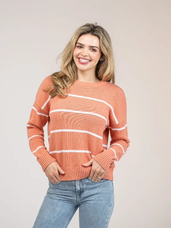 Striped Sweater in Nantucket Red Modern Women's Tech