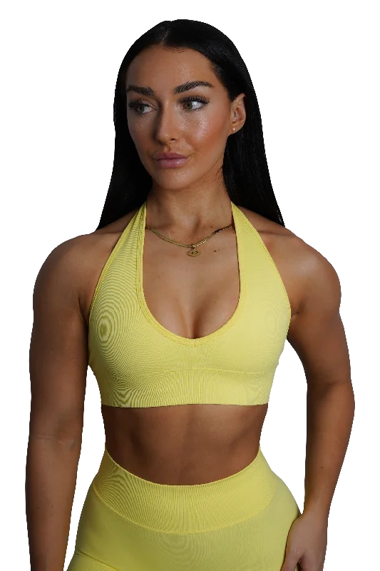 CORE HALTER BRA - YELLOW Modern Women's 
