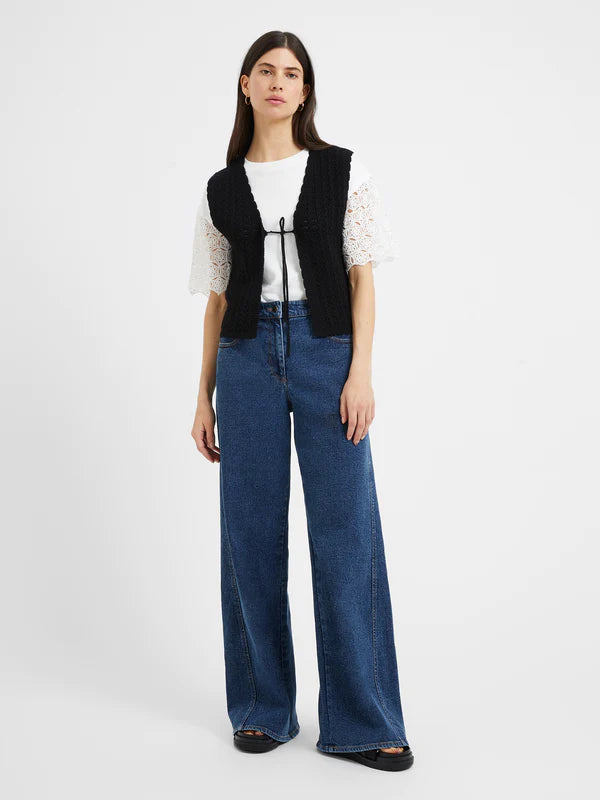 Great Plains Summer Stitch Tie Up Top-Black-J8WAD Bohemian Women's Free